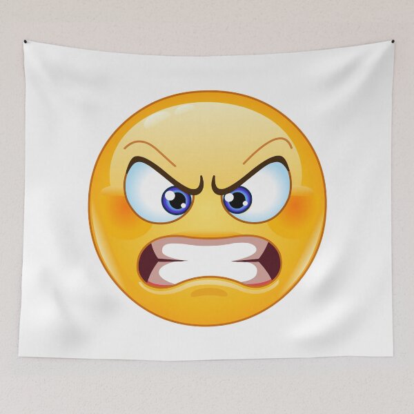 Item preview, Angry Face Emoticon designed and sold by Yael Weiss.