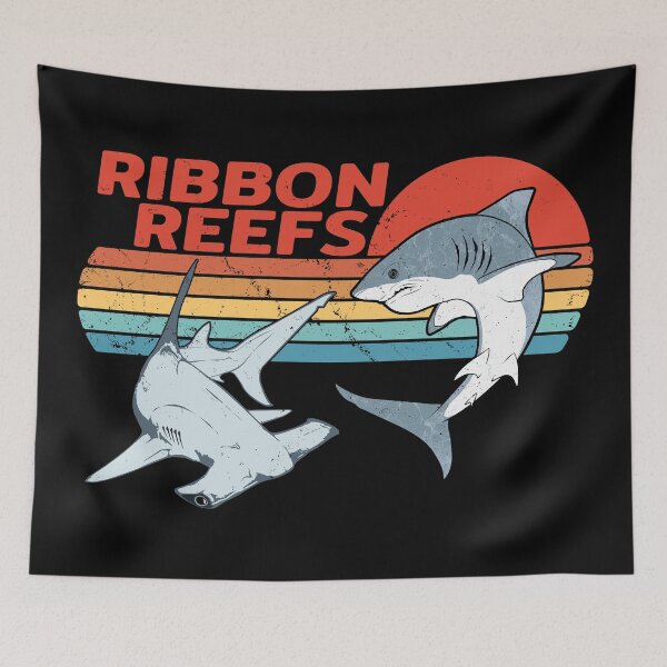 Item preview, Ribbon Reefs Australia Hammerhead Shark Great White Shark designed and sold by NicGrayGraphic.