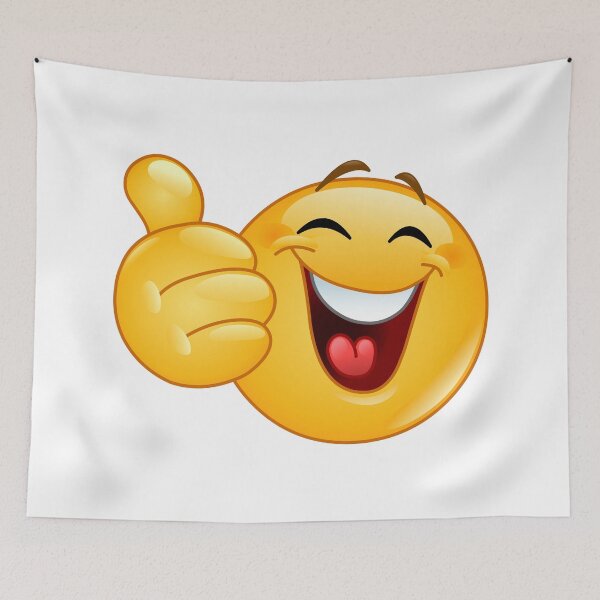 Item preview, Thumb up Laughing Emoticon designed and sold by Yael Weiss.
