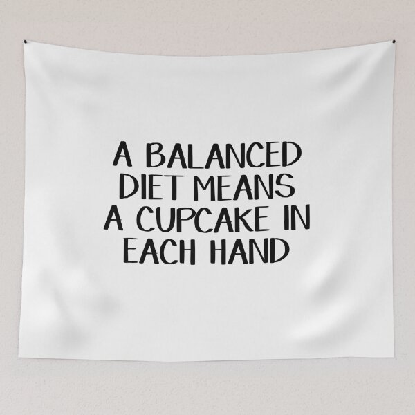 Item preview, A balanced diet means a cupcake in each hand designed and sold by allthetees.