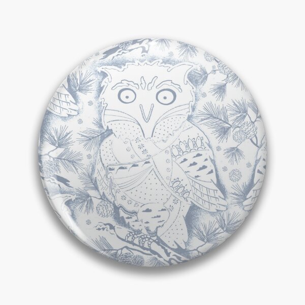 Item preview, White Owl with gray cones designed and sold by Alex  Blud.