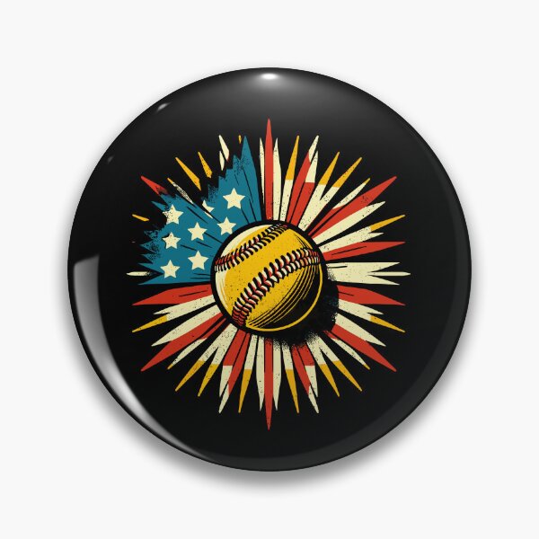 Item preview, Retro American Softball US Flag 4th Of July designed and sold by Dressed For  Duty.