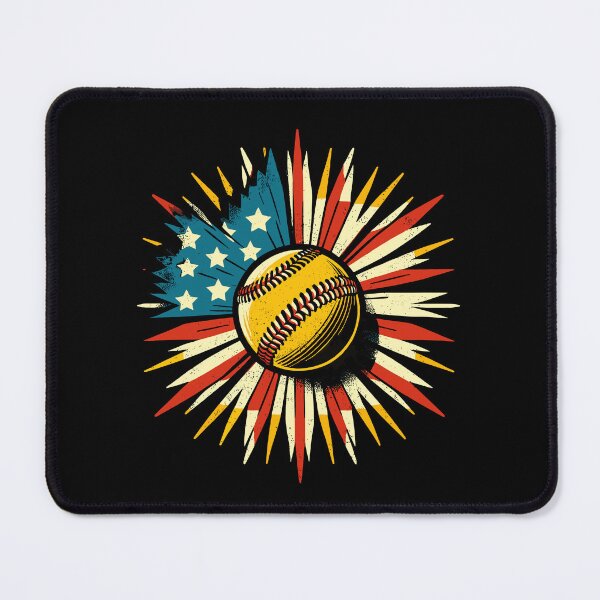 Item preview, Retro American Softball US Flag 4th Of July designed and sold by Dressed For Duty.