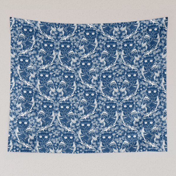 Item preview, Dark blue owl with cones designed and sold by Alex  Blud.