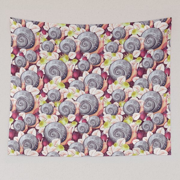 Item preview, Snails and strawberries, Gray-burgundy version designed and sold by Alex  Blud.