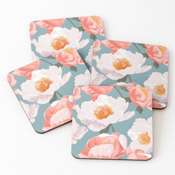 Item preview, seamless minimalist peony flower pattern 01 designed and sold by joyandoman.