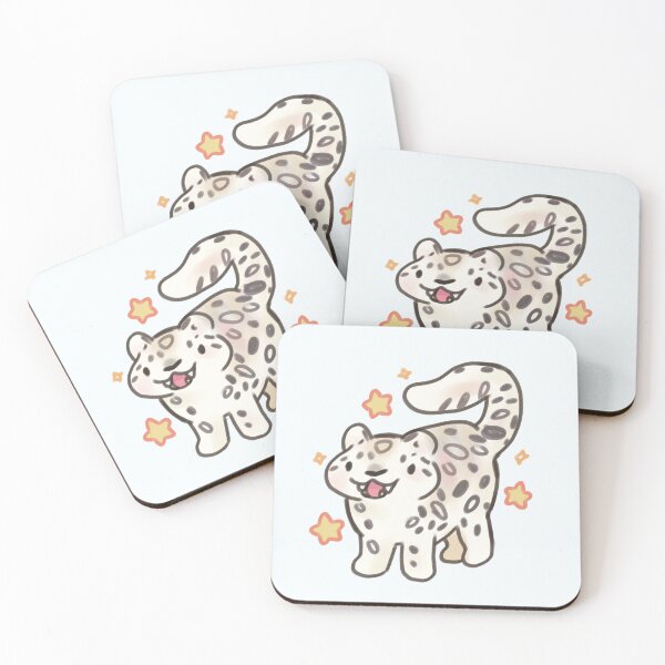 Item preview, Cute snow leopard  with stars designed and sold by Artofmayara.