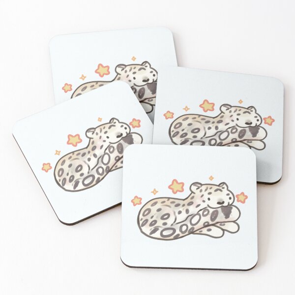 Item preview, Cute snow leopard drawing with stars  designed and sold by Artofmayara.