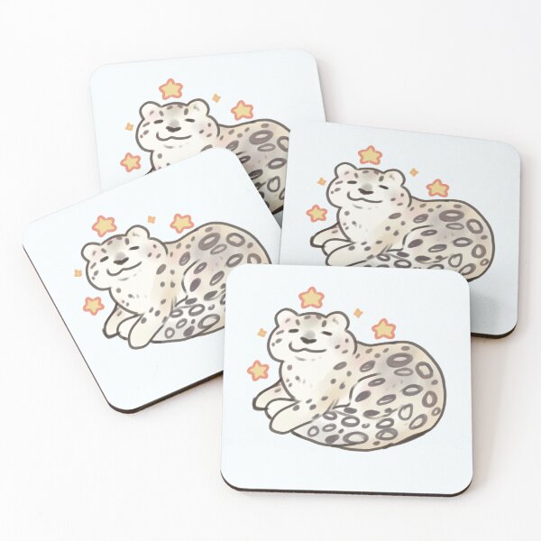 Item preview, Cute snow leopard art with stars designed and sold by Artofmayara.