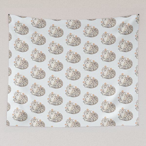 Item preview, Cute snow leopard art with stars designed and sold by Artofmayara.