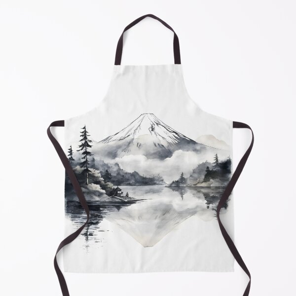 Item preview, Ink Serenity - Mt Fuji Japanese Ink Landscape designed and sold by Sakashi-Canvas.