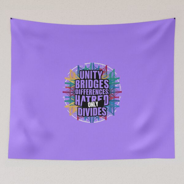 Item preview, Bridges of Unity, Walls of Hatred - Cool T-shirt designed and sold by joejiing.