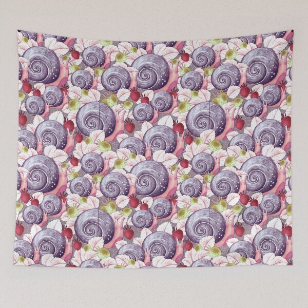 Item preview, Snails and strawberries, Lilac version designed and sold by Alex  Blud.