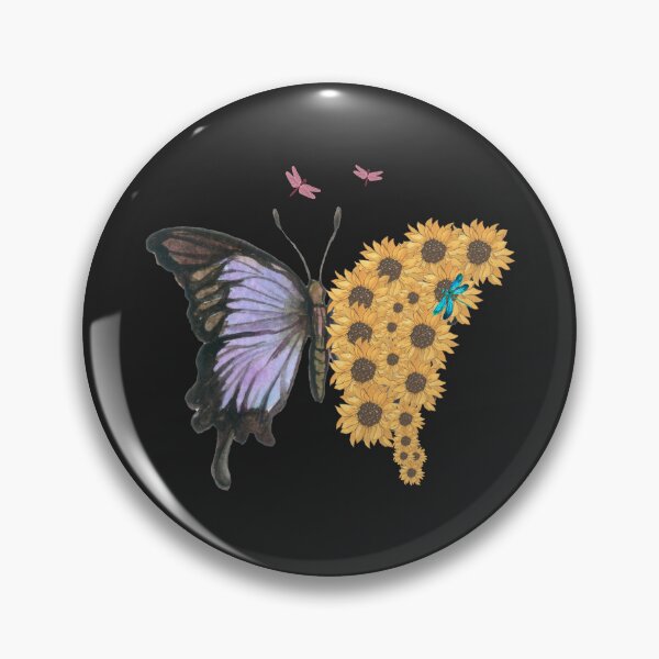 Item preview, Sunflower and Butterfly Classic T-Shirt designed and sold by padeddesignart.