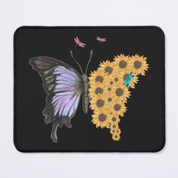 Item preview, Sunflower and Butterfly Classic T-Shirt designed and sold by padeddesignart.