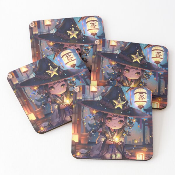 Item preview, Chibi Abe no Seimei Reading Spellbook in Lantern-Lit Japanese Night designed and sold by sowhatesttop.