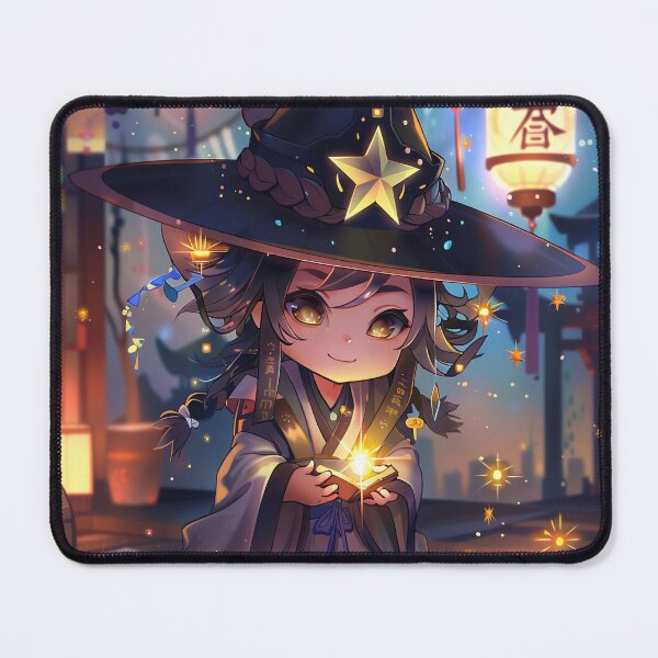 Item preview, Chibi Abe no Seimei Reading Spellbook in Lantern-Lit Japanese Night designed and sold by sowhatesttop.