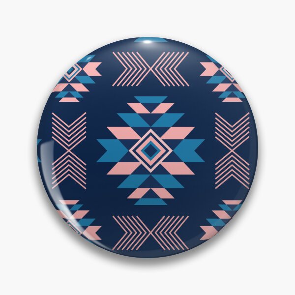 Item preview, Blue Pink Carpet American Native, Tribal Aztec pattern art.  designed and sold by teaw-teaw.