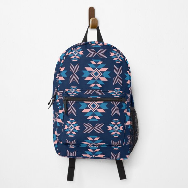 Item preview, Blue Pink Carpet American Native, Tribal Aztec pattern art.  designed and sold by teaw-teaw.