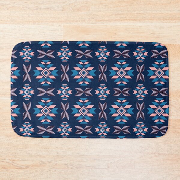 Item preview, Blue Pink Carpet American Native, Tribal Aztec pattern art.  designed and sold by teaw-teaw.
