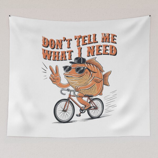 Item preview, Cool Biking Fish with Attitude - Fun Cycling Design designed and sold by Viviglow.