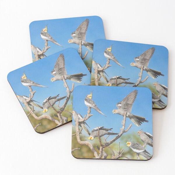 Item preview, Rise and Shine (Cockatiels) designed and sold by Frances McMahon Watercolour Bird Artist.