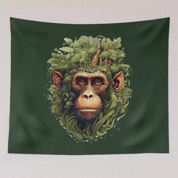 Item preview, Chimpanzee Monkey Forest designed and sold by DerSenat.