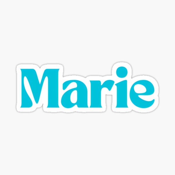 Marie Name Tag Stickers for Sale | Redbubble