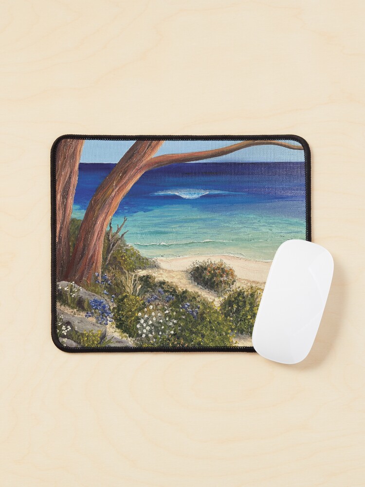 Thumbnail 1 of 5, Mouse Pad, Heading Down To The Beach designed and sold by KellyLoganArt.