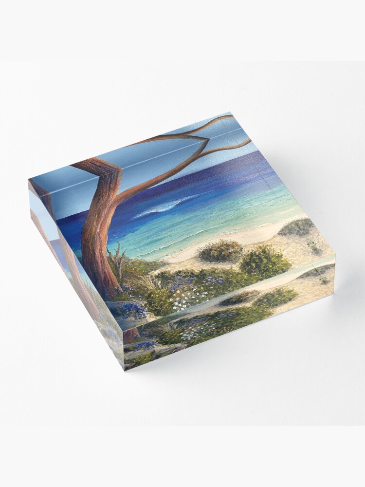 Thumbnail 3 of 5, Acrylic Block, Heading Down To The Beach designed and sold by KellyLoganArt.