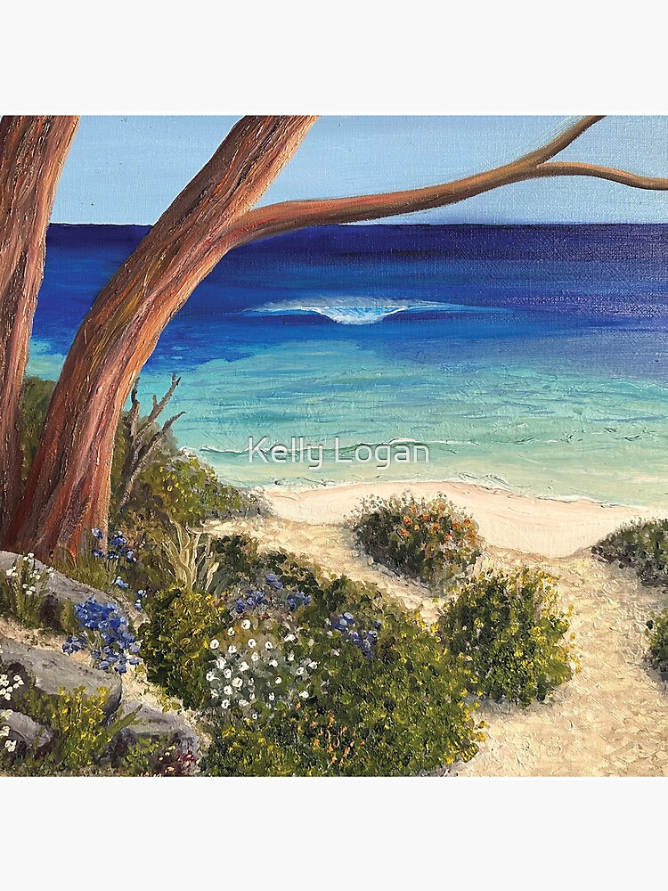 Thumbnail 5 of 5, Acrylic Block, Heading Down To The Beach designed and sold by KellyLoganArt.