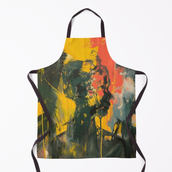Aperçu de l'œuvre Peinture abstraite de trois personnages sur fond jaune créée et vendue par Ninoshik.