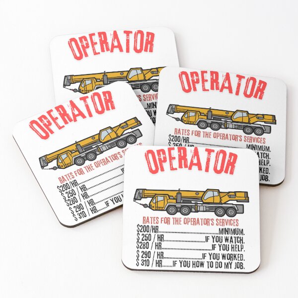 Item preview, Operator Rates - Modern Crane Operator Design designed and sold by Colorful-Garden.