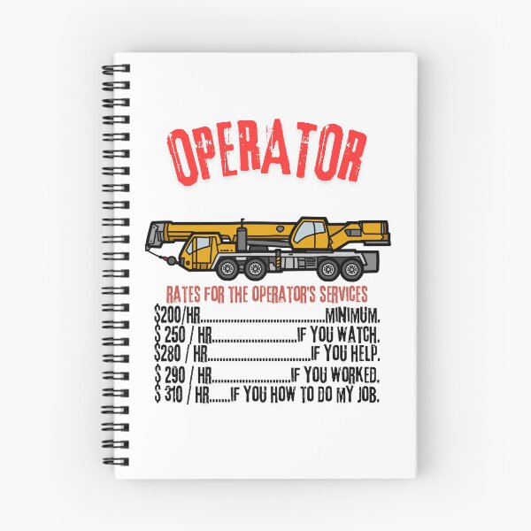 Item preview, Operator Rates - Modern Crane Operator Design designed and sold by Colorful-Garden.