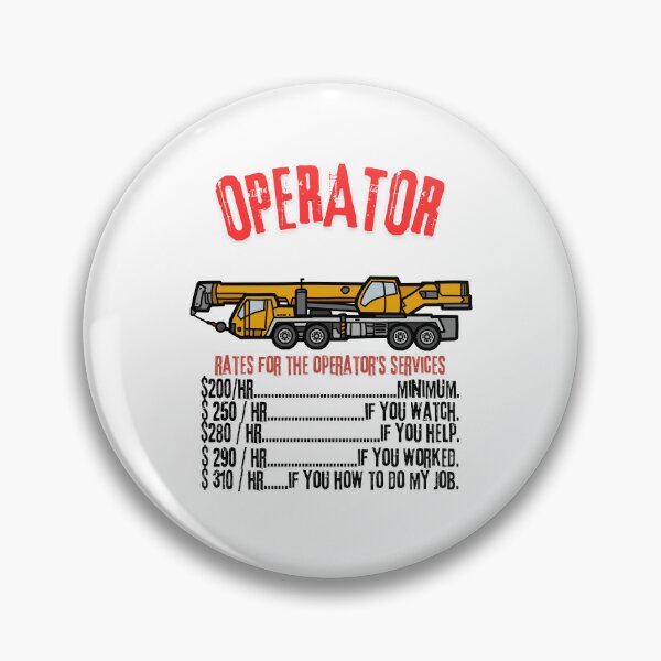 Item preview, Operator Rates - Modern Crane Operator Design designed and sold by Colorful-Garden.