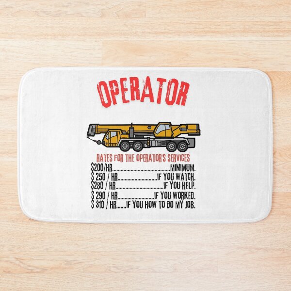 Item preview, Operator Rates - Modern Crane Operator Design designed and sold by Colorful-Garden.