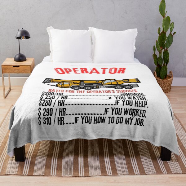 Item preview, Operator Rates - Modern Crane Operator Design designed and sold by Colorful-Garden.