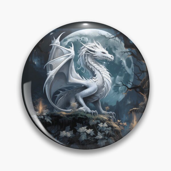 Item preview, Dragón plateado a la luz de la luna designed and sold by FantasyFusion.
