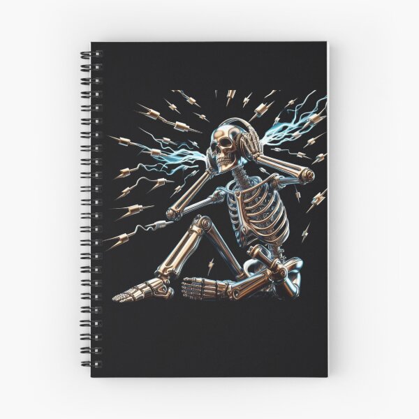 Item preview, Funny Skeleton Sitting on Floor while Listening Music designed and sold by GaborSkeleton.