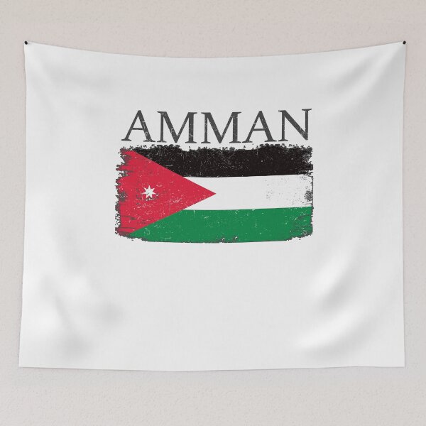 Item preview, Amman Jordan Flag Jordan Tourist Capital Jordan Country designed and sold by farhanhafeez.