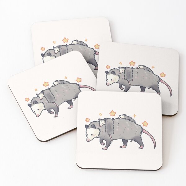 Item preview, Silly Opossum family illustration  designed and sold by Artofmayara.