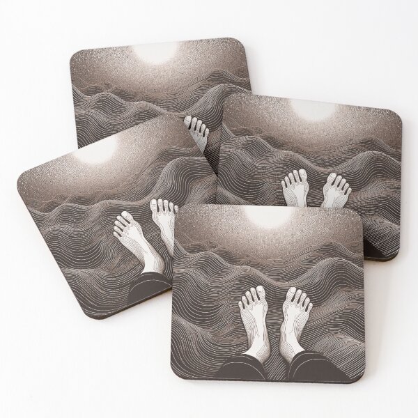 Item preview, Feet, water and sun/ orange and black designed and sold by My-fake-places.