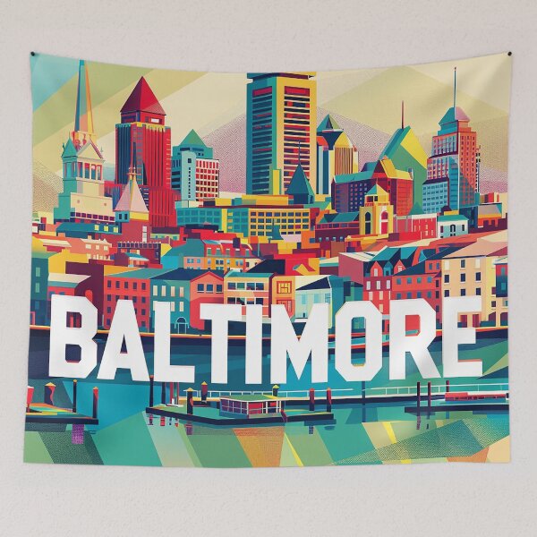 Item preview, Baltimore Print Baltimore Vector Art  designed and sold by nomiraclehere.
