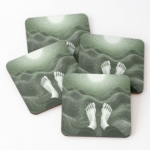 Item preview, Feet, water and sun/green and black designed and sold by My-fake-places.