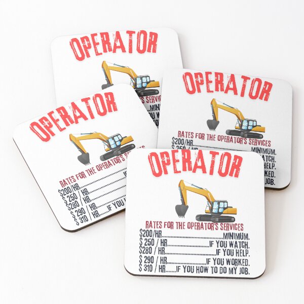Item preview, Operator Rates - Modern Crane Operator Design designed and sold by Colorful-Garden.