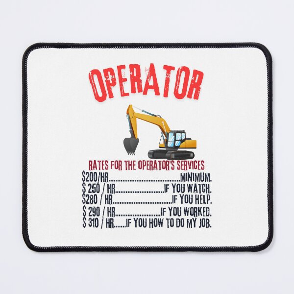 Item preview, Operator Rates - Modern Crane Operator Design designed and sold by Colorful-Garden.
