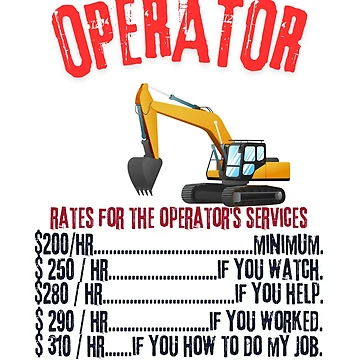 Artwork thumbnail, Operator Rates - Modern Crane Operator Design by Colorful-Garden