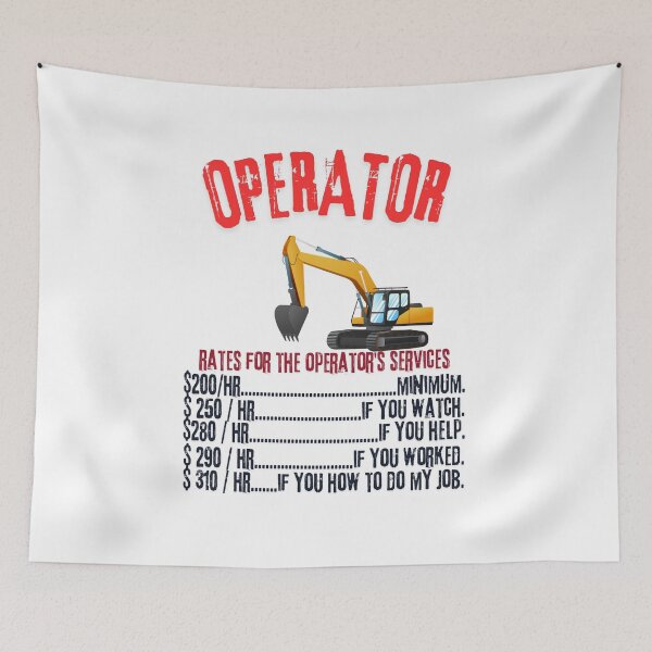 Item preview, Operator Rates - Modern Crane Operator Design designed and sold by Colorful-Garden.
