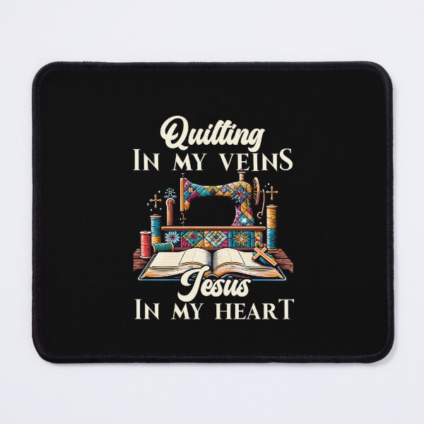 Item preview, Quilting In My Veins Jesus Is In My Heart Christian Quilters designed and sold by Dressed For Duty.