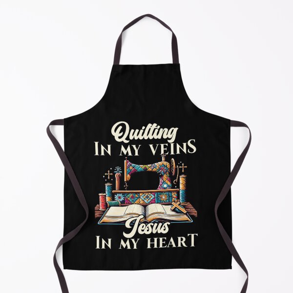Item preview, Quilting In My Veins Jesus Is In My Heart Christian Quilters designed and sold by Dressed For Duty.